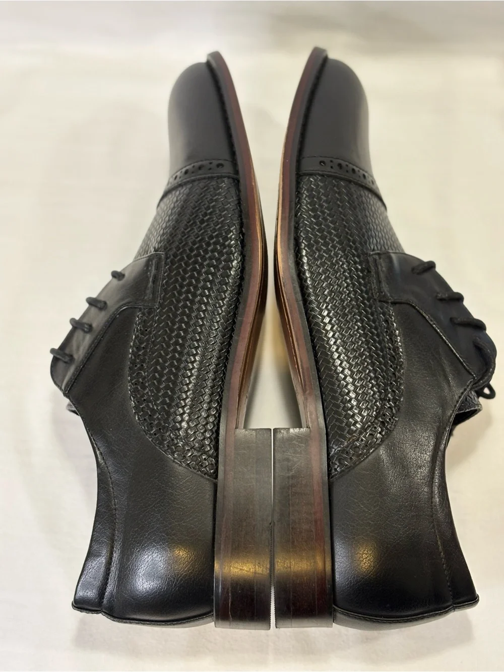 **NEW** ASHFORD HAYES Black Classic Lace-Up Dress Oxford Dress Shoes SZ 11M $99